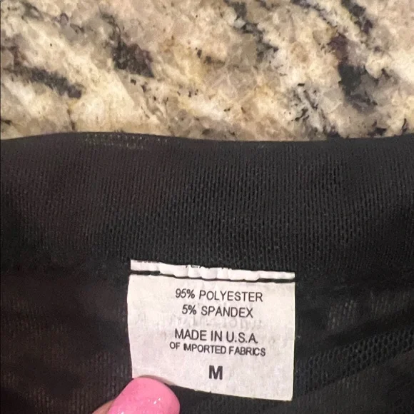 NWT Joah Brown Pleated Sheer Pant in Black  Mesh in Size M - Picture 10 of 11